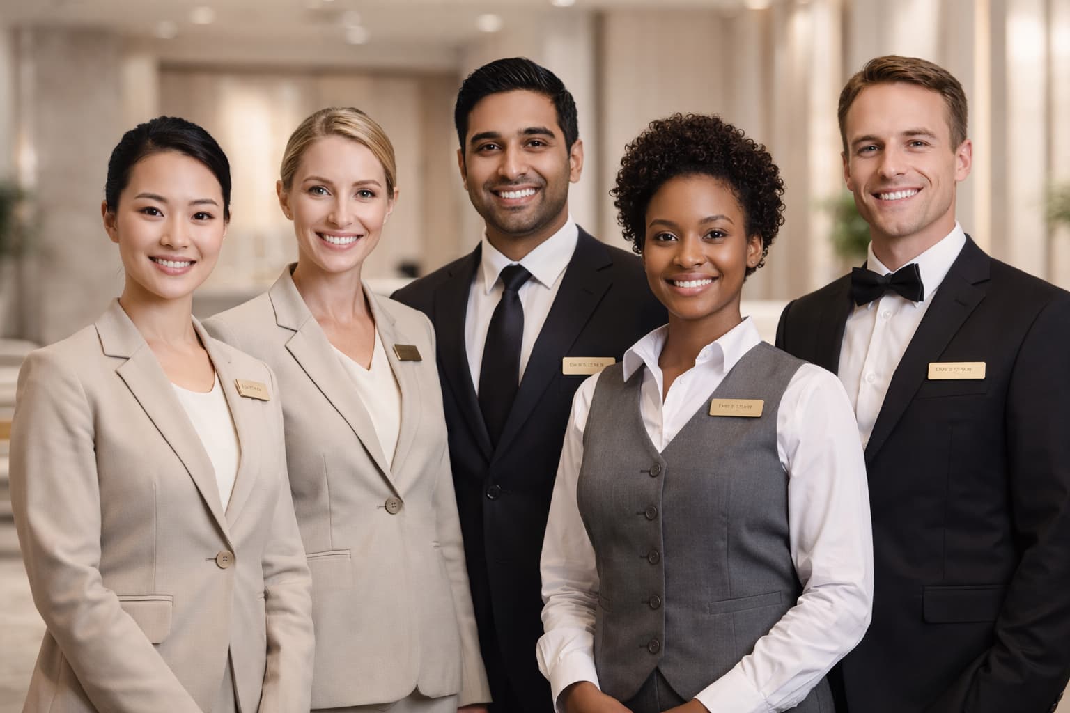 Professional hospitality staff